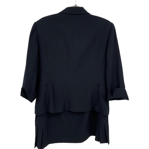 Tahari ASL Chevron Skirt Suit Black Chevron Pattern Women's 16 - Picture 2 of 16